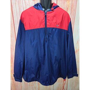 Vineyard Vines Mens XXL Red & Blue Hooded Windbreaker Jacket